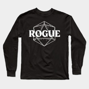 Rogue Class DnD D20 Dice Print Long Sleeve T-Shirt